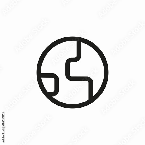 abstract world globe icon sign vector