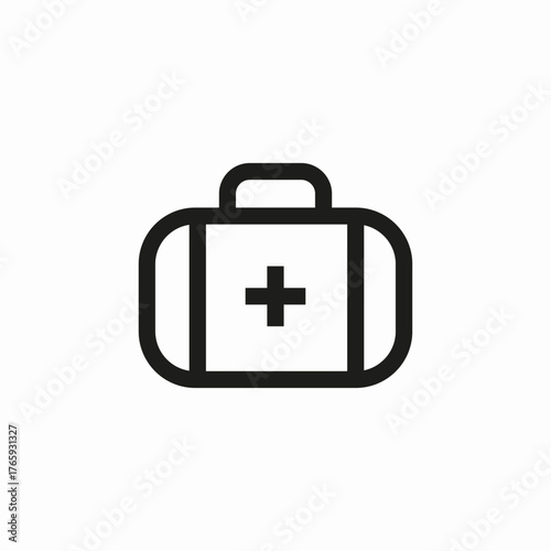 medical emergency kit icon sign vector