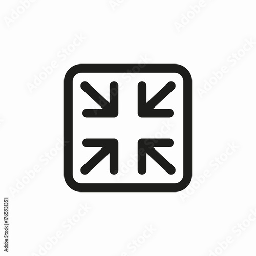 minimize screen arrows icon sign vector