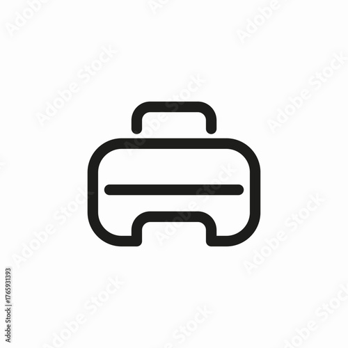 portable storage container icon sign vector