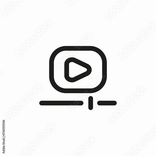 video player timeline icon sign vector