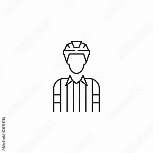 hockey referee helmet icon sign vector