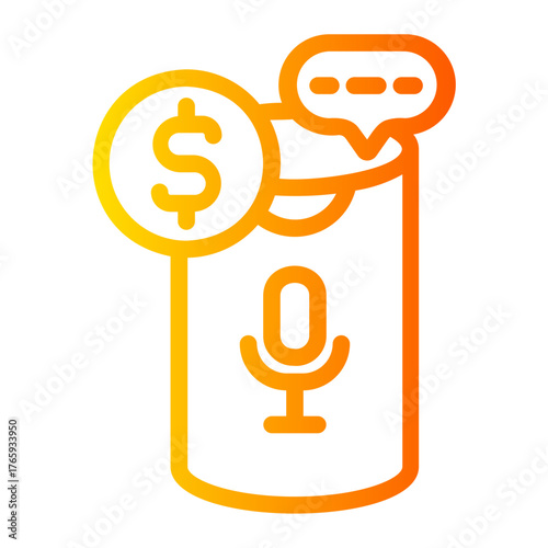 smart speaker gradient icon