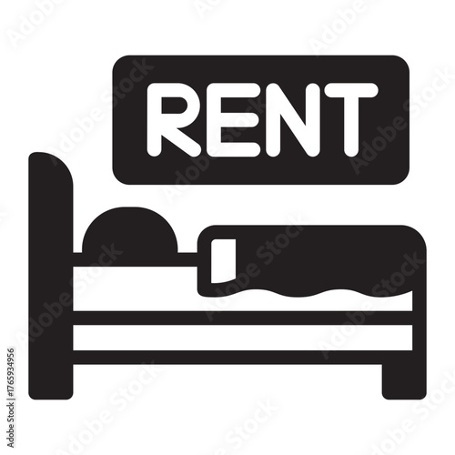 Bed glyph icon