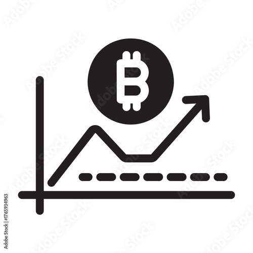 Bitcoin glyph icon