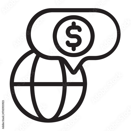 Globe glyph icon