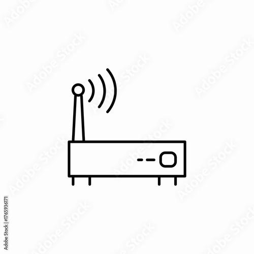 wireless router signal icon sign vector