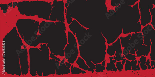 Panorama of a barren wasteland with cracked soil and barely visible sunlight amid an approaching sandstorm. Ecological problem concept. vector