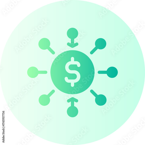 Dollar gradient icon