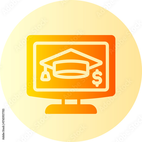 online learning gradient icon