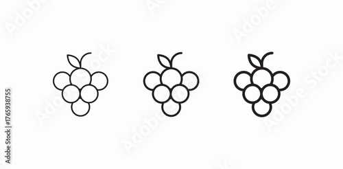 bunch of grapes icon sign vector