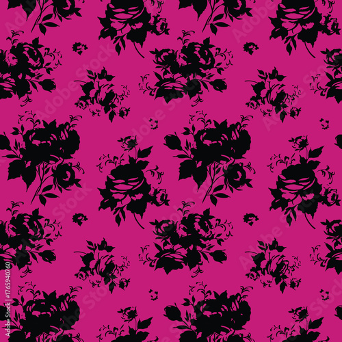 Seamless Pattern with Cute Daisy Flowers and Pansies. Feminine Texture in Country Style for Cloth, Textile, Wallpaper.	