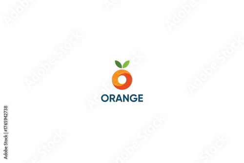 Letter O fresh and attractive orange logo