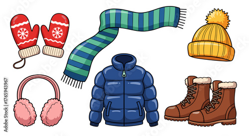 Four Men in Casual Winter Coats and Business Attire