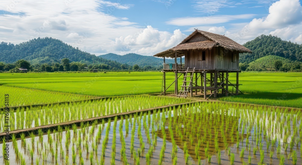 Fototapeta premium rice field in thailand