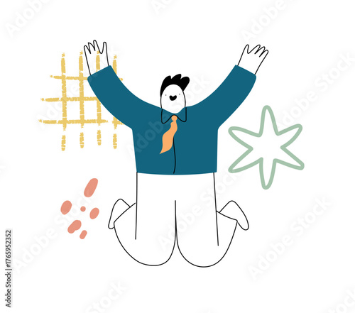 doodle abstract people for export