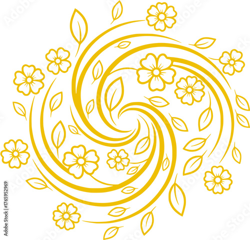 Golden Spiral Floral Design