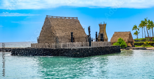 Canvas Print The historical residence of king Kamakahonu I National Historic Landmark, Kailua