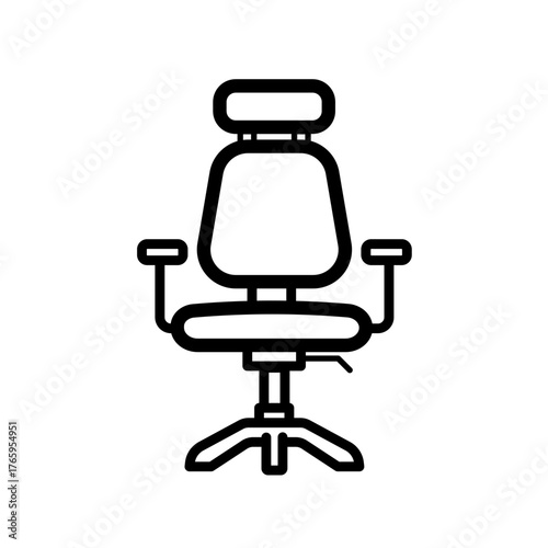 Office swivel chair - vector icon