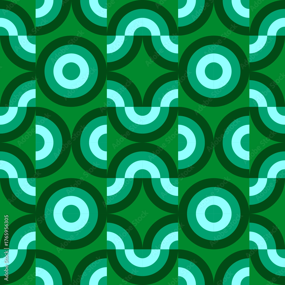 Fototapeta premium Vector - colorful abstrat elements seamless pattern.