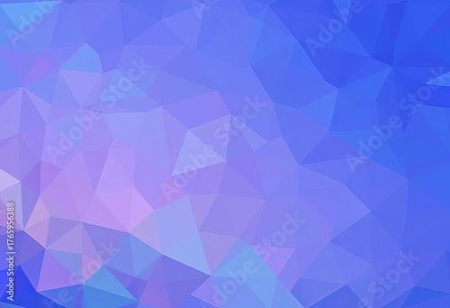 Abstract geometric blue polygon backdrop, vibrant hues, low poly, blue