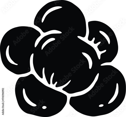 Simple Puffed Popcorn Kernel - Light and Airy Silhouette