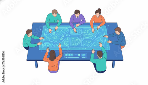 Pop Art Illustration of a Person Overwhelmed by Email Messages. Conceptual visualization of digital communication overload.