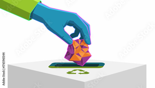 Frustrated Man Holding a Glowing Email Envelope Icon: Digital Skepticism, Spam, or Bad News Message Illustration