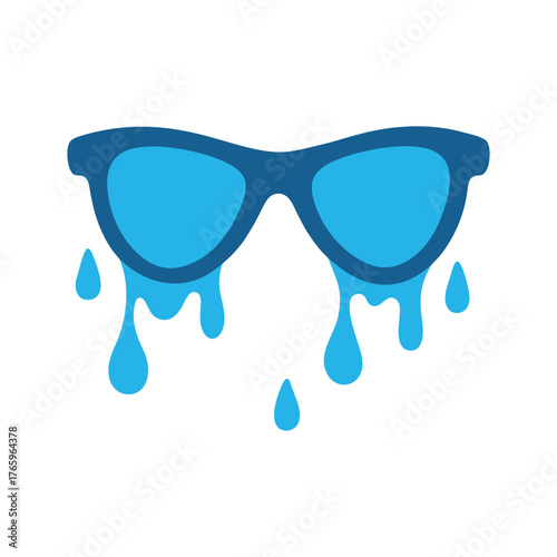 sunglass liquid swirls and drops vector