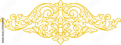 Ornate Gold Decorative Swirl Border