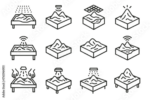 Vector icon terrain responsive educational augmented model sandbox ar table