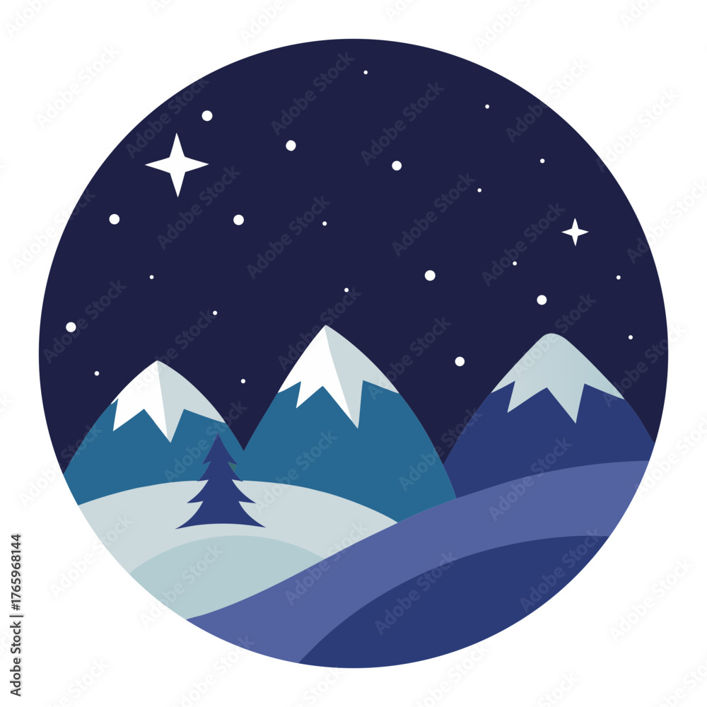 Obraz premium winter solstice night sky with stars winter night holiday festival celebration nature astronomy celestial outdoor tradition community night