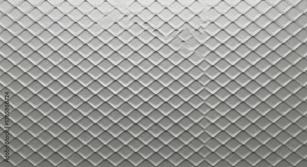 Fototapeta premium Abstract diamond patterned metal surface with textured geometric design
