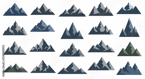Vector Mountain Range A Collection of Illustrated Peaks for Outdoor and Adventure Designs