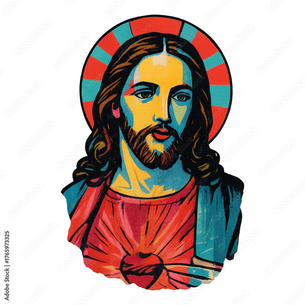 Fototapeta premium PNG Colorful sacred religious illustration