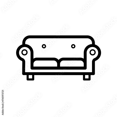 Sofa couch  - vector icon