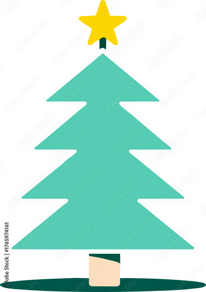 Fototapeta premium Cute Christmas Tree