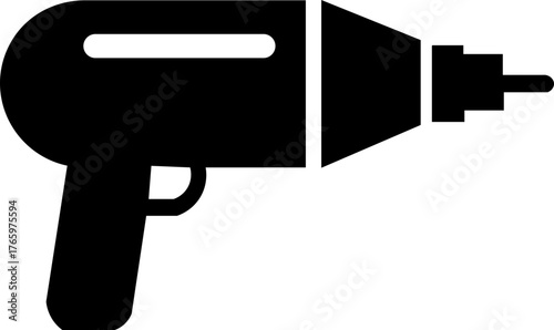 Electric drill machine silhouette, drill silhouette, Drill icon  black  vector illustration on white background Drill icon sheet multiple style collection cordless drill icon silhouette vector drill 