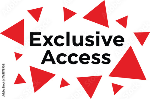 Free Download Exclusive access promotional graphic isolated on white background for special offer - GFXLoad