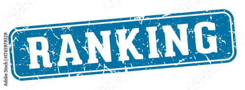 ranking rectangular sign. ranking stamp