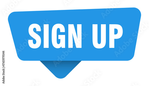 sign up sticker. sign up blue sign isolated on transpatent background