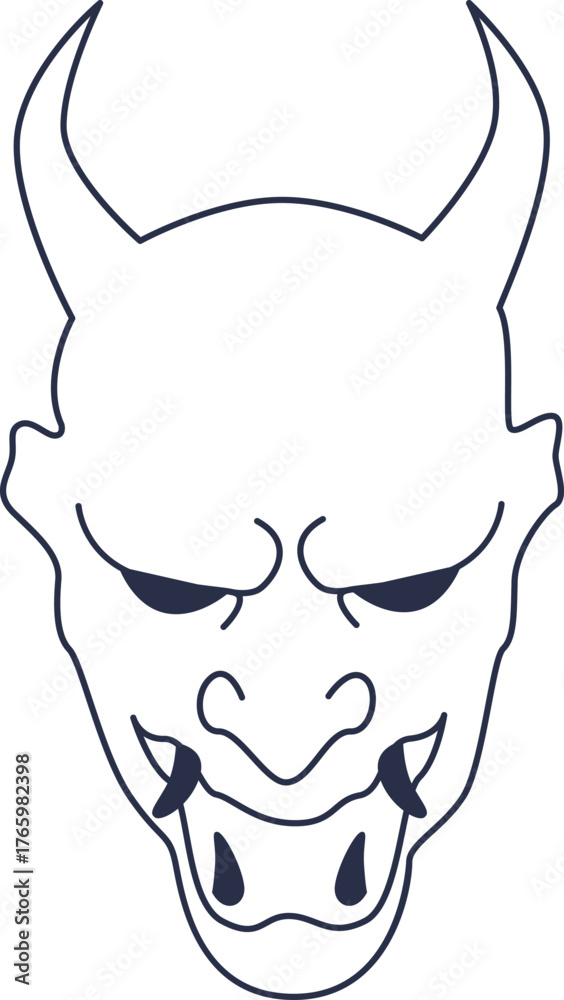 Fototapeta premium Demon Oni Mask