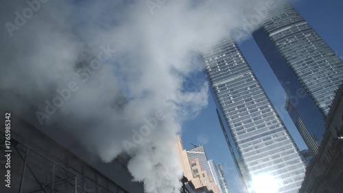 Slow motion shot of a Midtown Manhattan cityscape