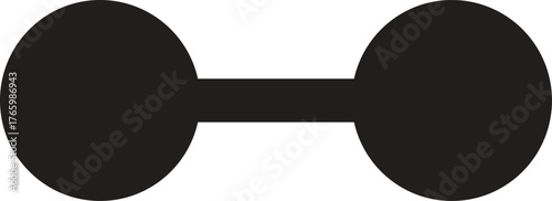 Sleek Black Dumbbell Icon for Strength Training
