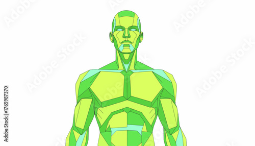 Confident Future: Stylized Portrait Illustrating Professional Optimism and Growth Strategy