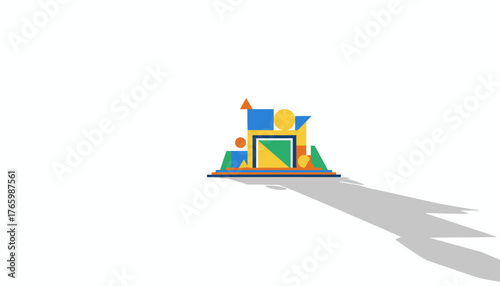 Minimalist Flat Design Icon for Sustainable Food Tech and Modern Health Branding Applications