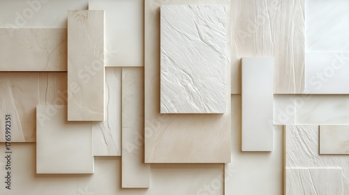 Wallpaper Mural Elegant neutral textured surface arrangement creating sophisticated modern backdrop for design inspiration and architectural concepts Torontodigital.ca