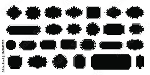 Collection of decorative vintage labels and badges for design projects scalable vector graphics eps format