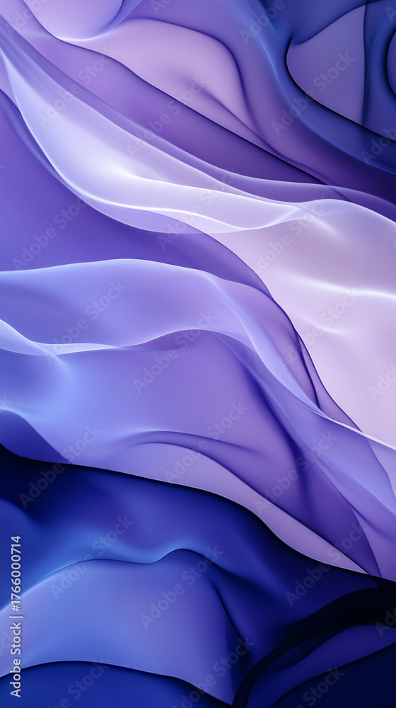Obraz premium Abstract flowing waves in shades of blue and purple elegance 