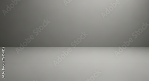 Wallpaper Mural Minimalist gray empty room interior with smooth walls and floor Torontodigital.ca